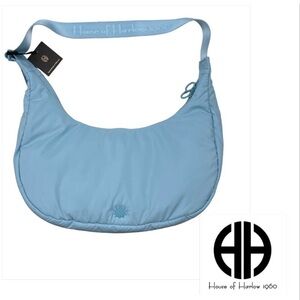 House of Harlow 1960 Blue Crescent Hobo nylon  Bag